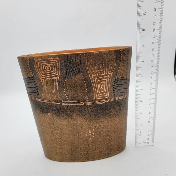 Sarra Blu Mod Art Pottery Vase Romania - Picture 5 of 5